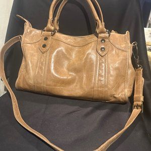 Frye Melissa Leather Tan Satchel Bag